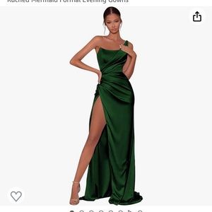 Green Dress with Slit size 14